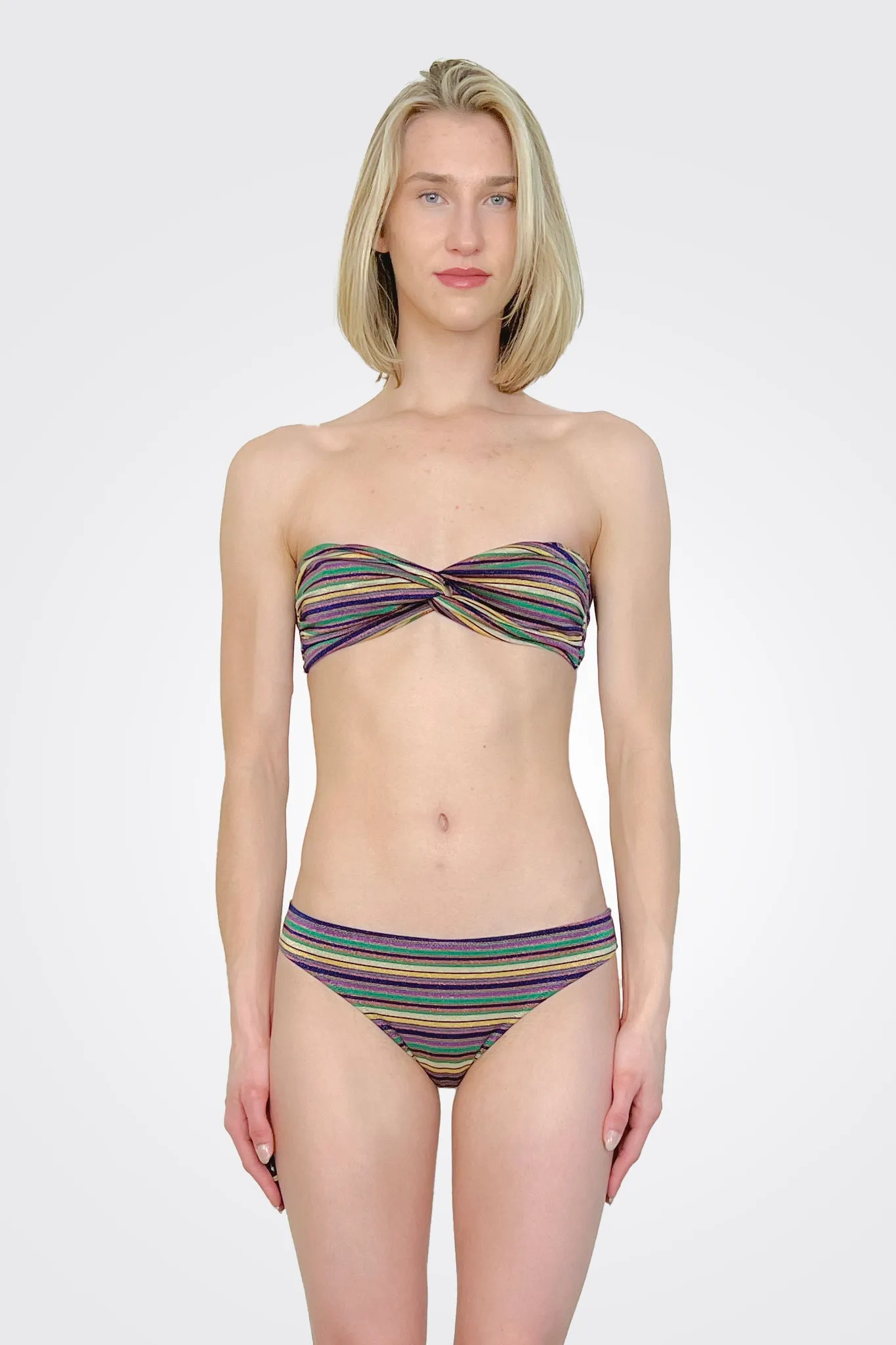 Napoli Bikini Bandeau - Multicolor Verde