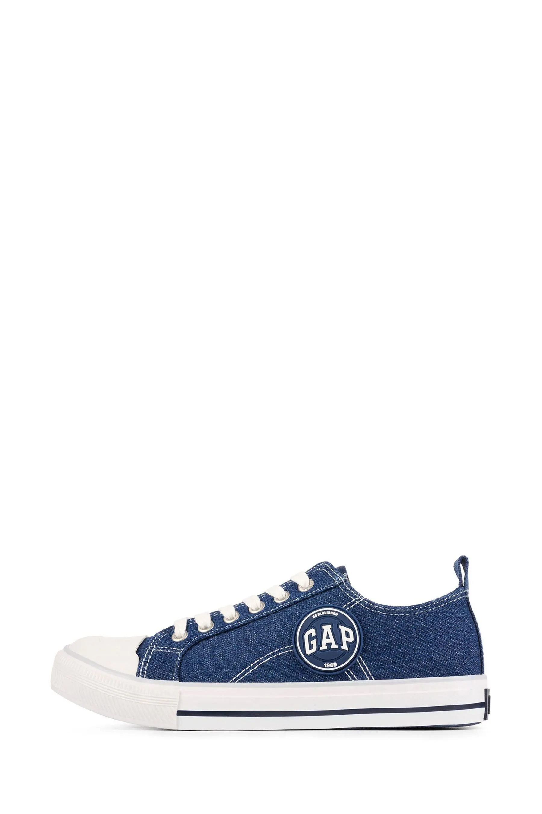 Navy Blue Houston Low Top Canvas Trainers