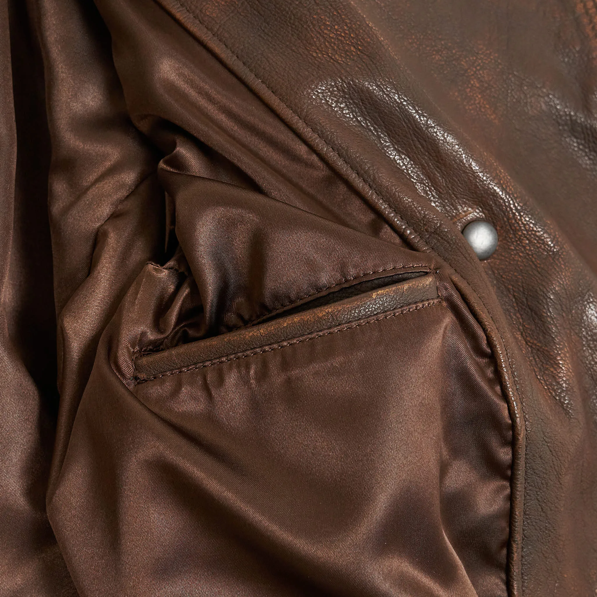 Neighborhood Aviation Leather Jacket