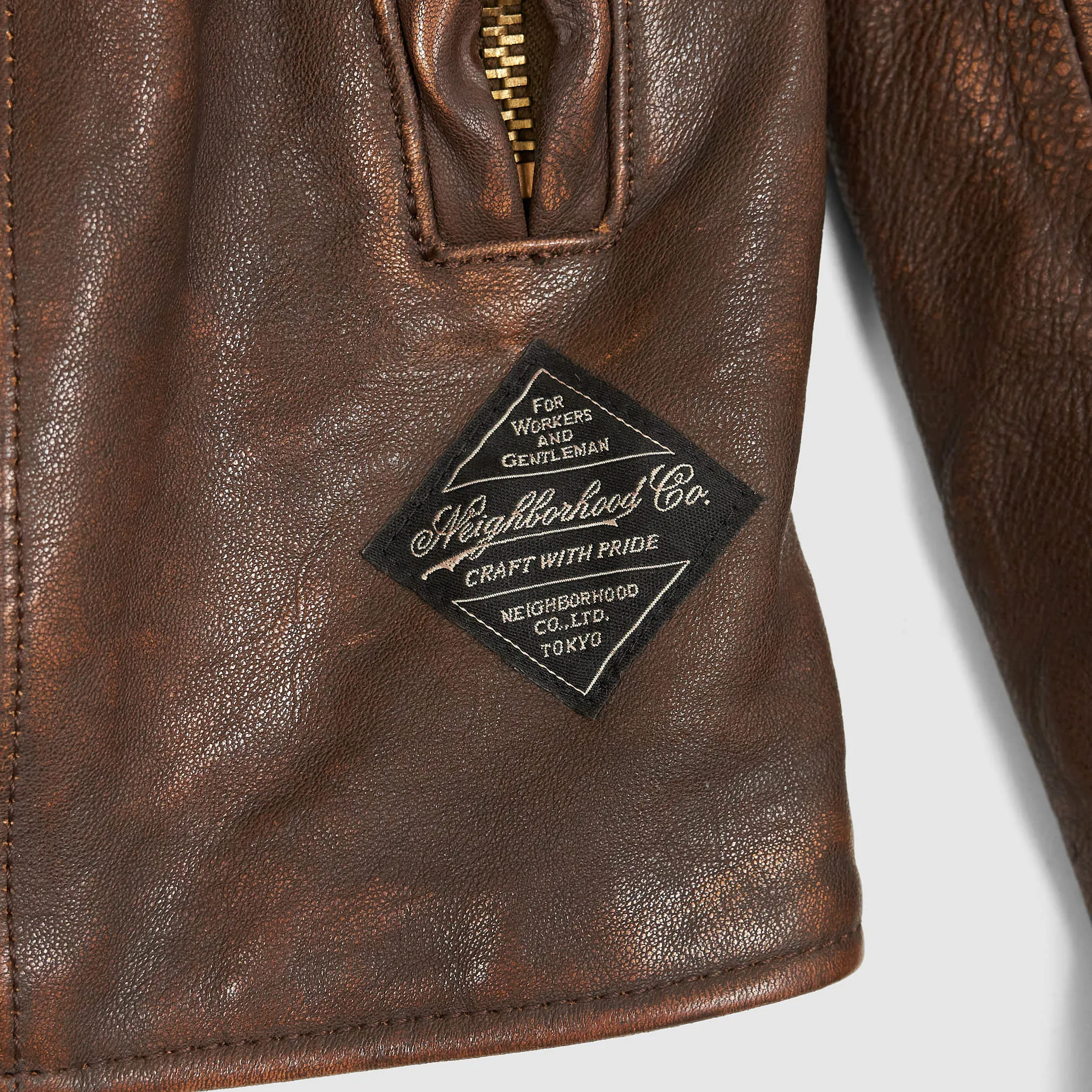 Neighborhood Aviation Leather Jacket