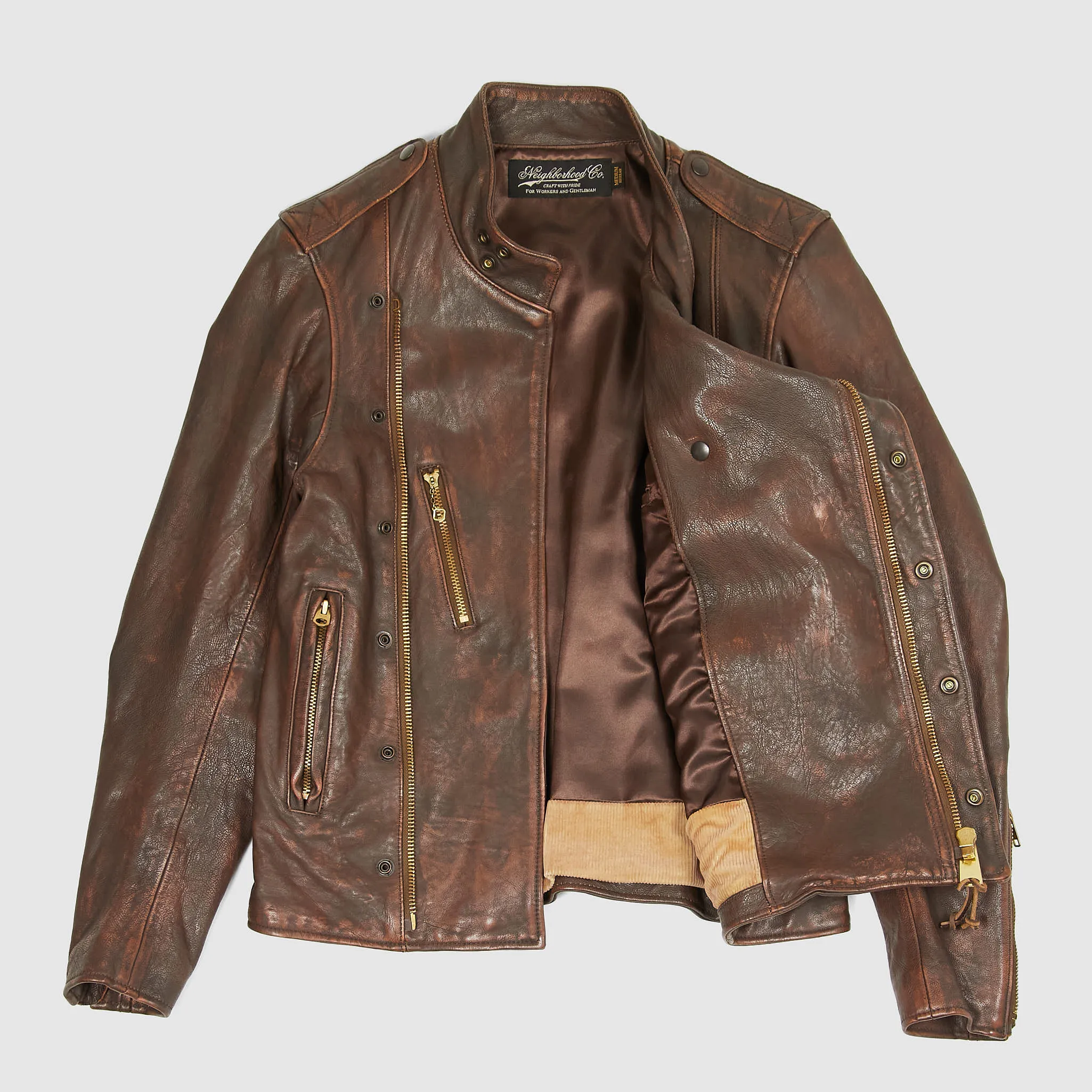 Neighborhood Aviation Leather Jacket