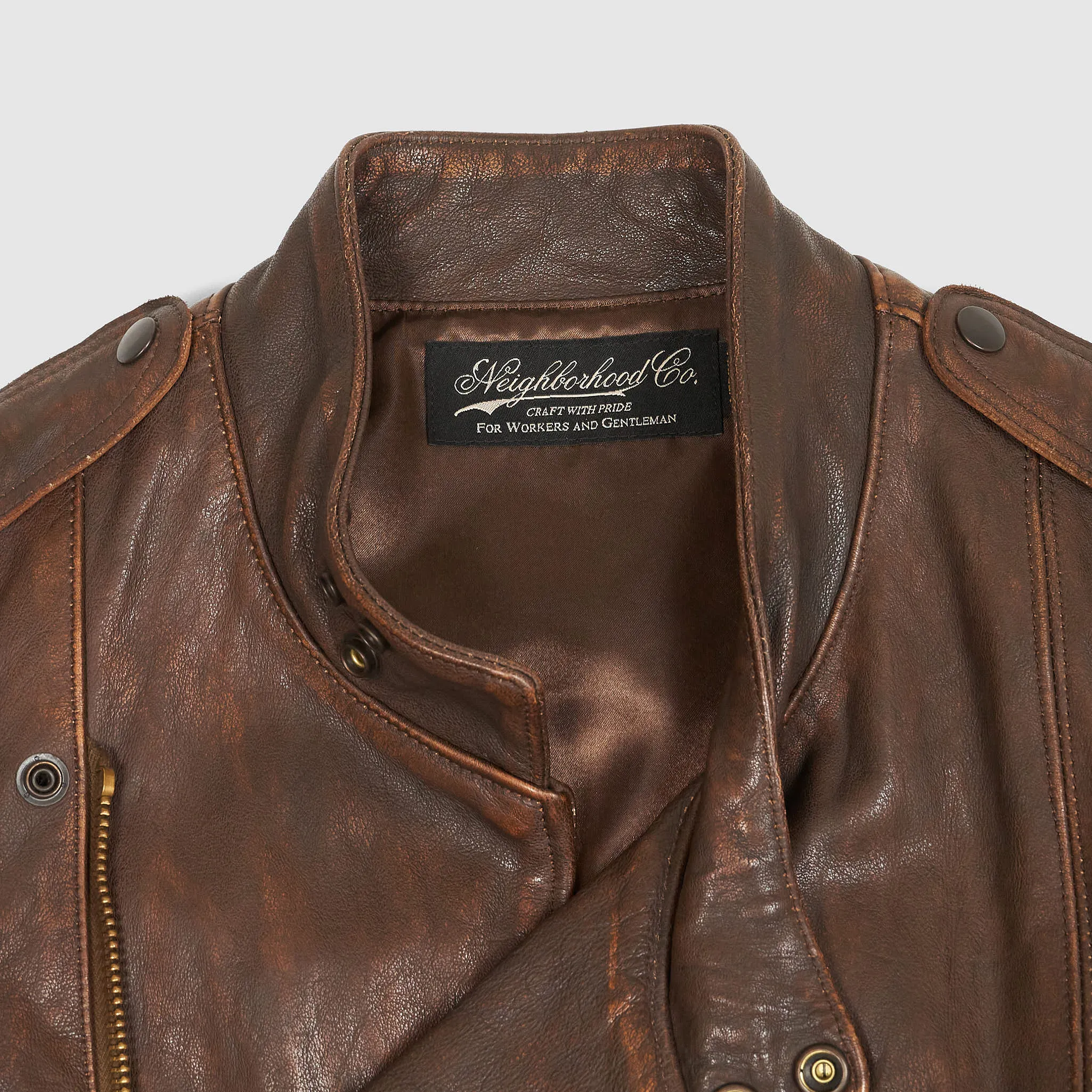 Neighborhood Aviation Leather Jacket