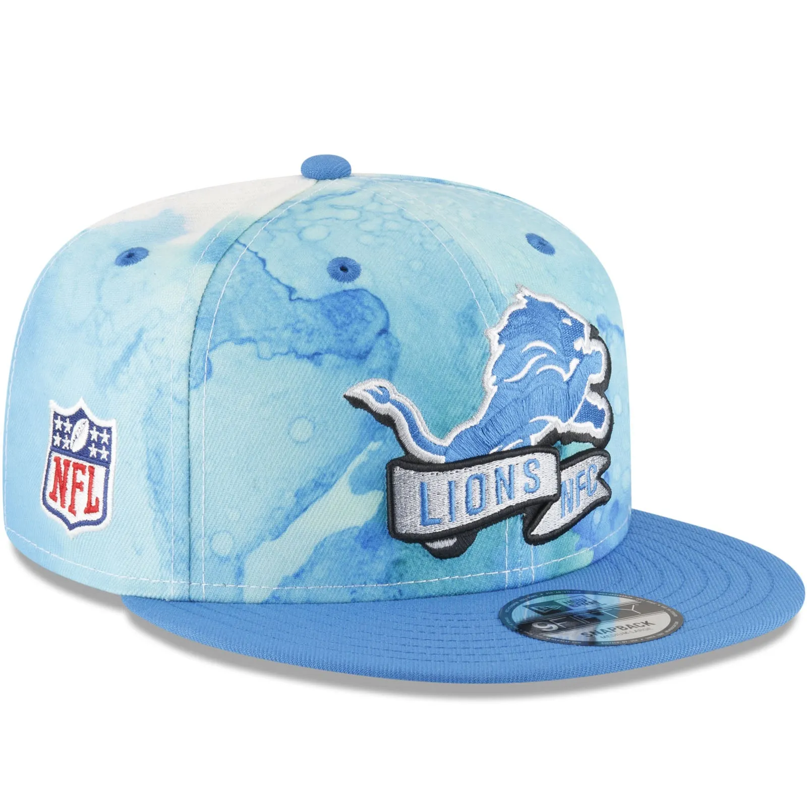 New Era Detroit Lions NFL 2022 Sideline Ink 9FIFTY Baseball Cap - Blue