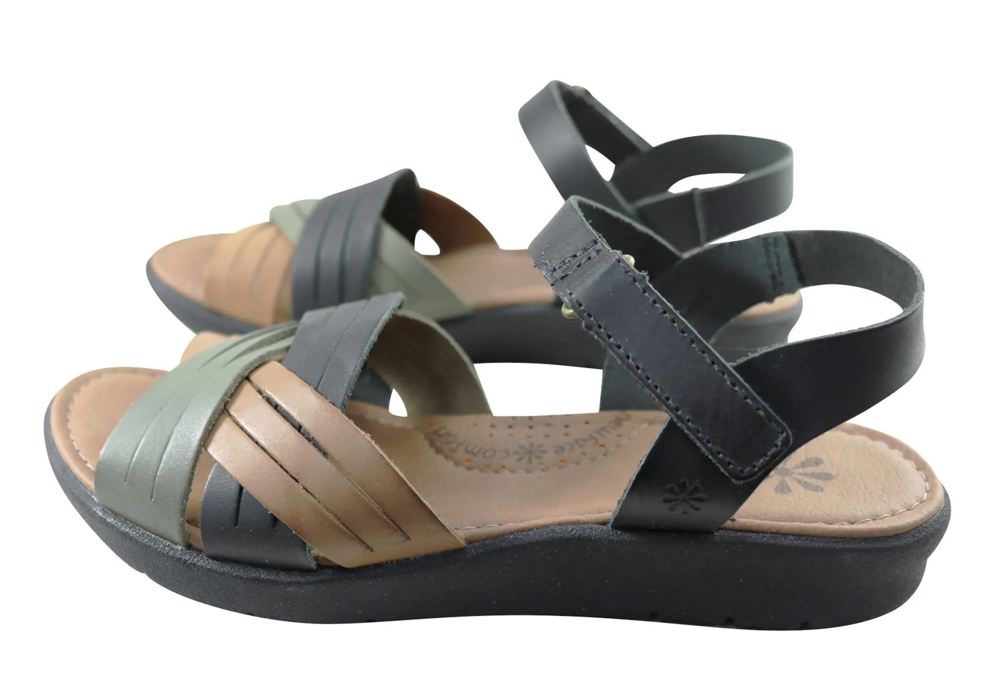 New Face Bellis Womens Comfortable Leather Sandals Made In Brazil