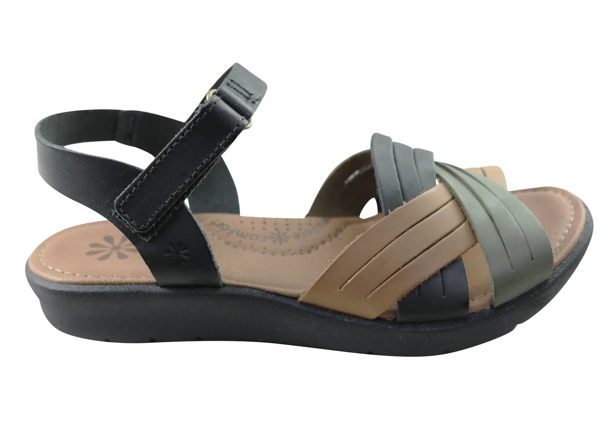 New Face Bellis Womens Comfortable Leather Sandals Made In Brazil