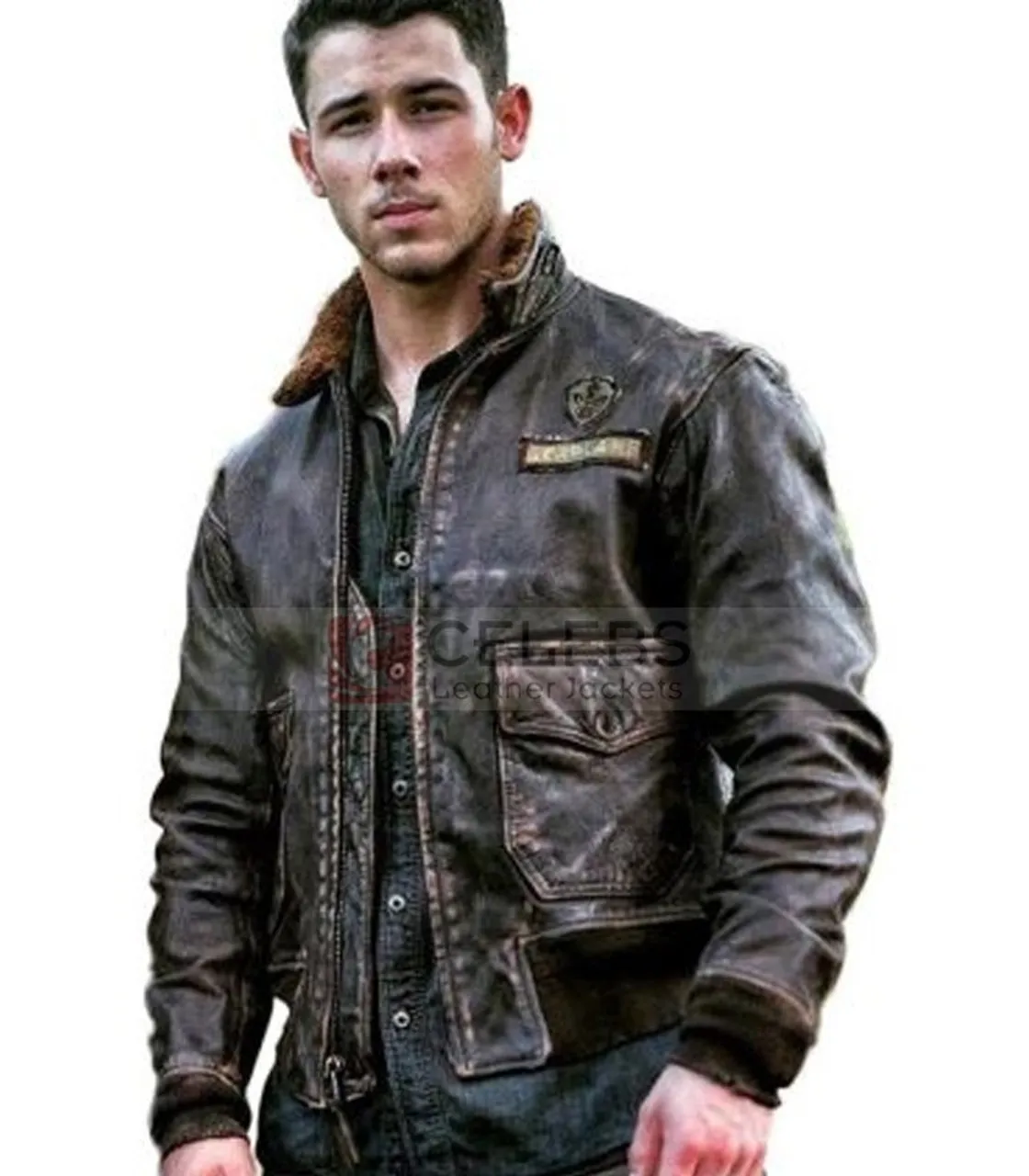 Nick Jonas Jumanji Welcome To The Jungle Leather Jacket