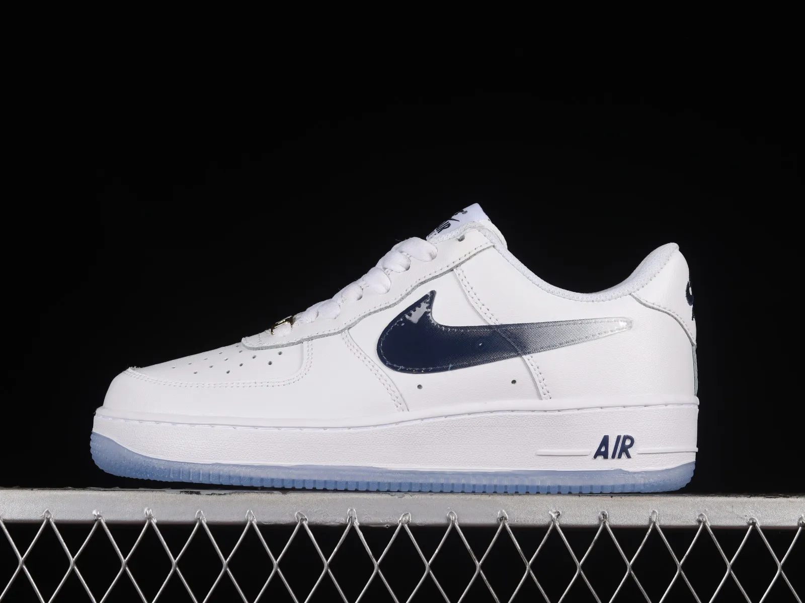 Nike Air Force 1 07 Low White Midnight Blue Metallic Gold CO3363-366