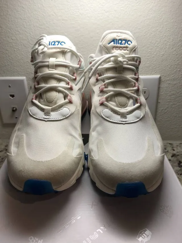 Nike air max 270 react summit white/ aqua/ star dust pink