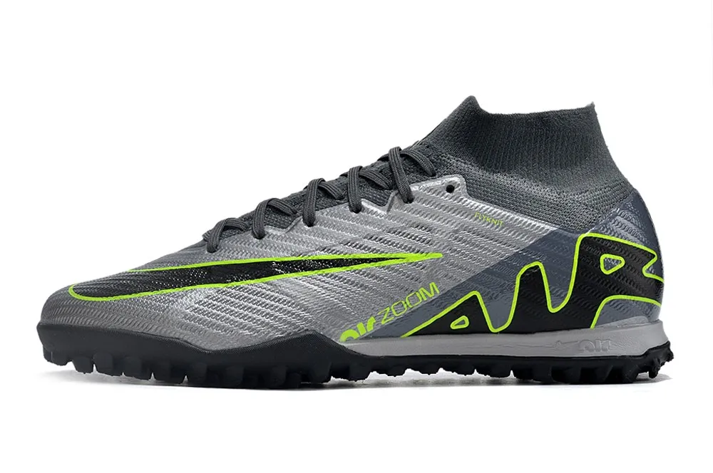 Nike Air Zoom Mercurial Superfly 9 Elite Turf Chrome Concept Pack - Chrome Grey/Green/Black