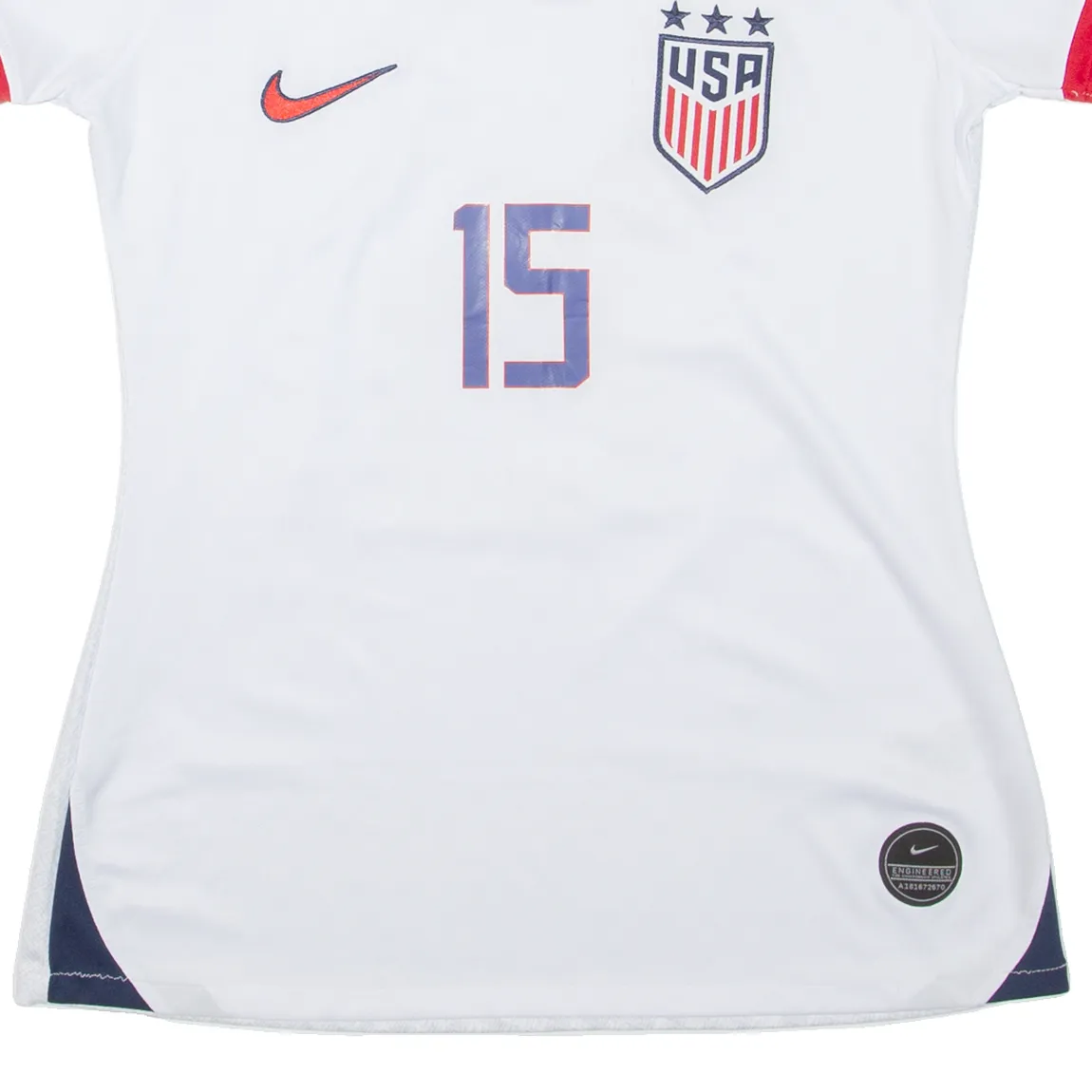 NIKE USWNT Girls Football Shirt Jersey White USA L