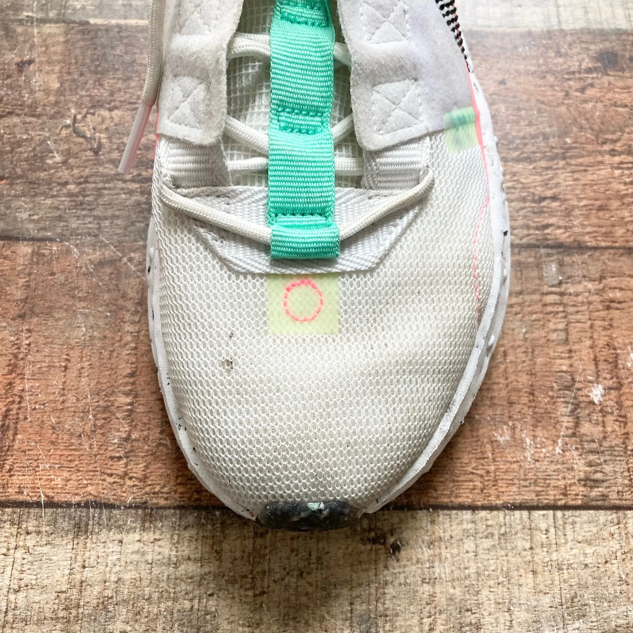 Nike White and Neon Crater Impact Sneakers- Size 7.5 (see notes)