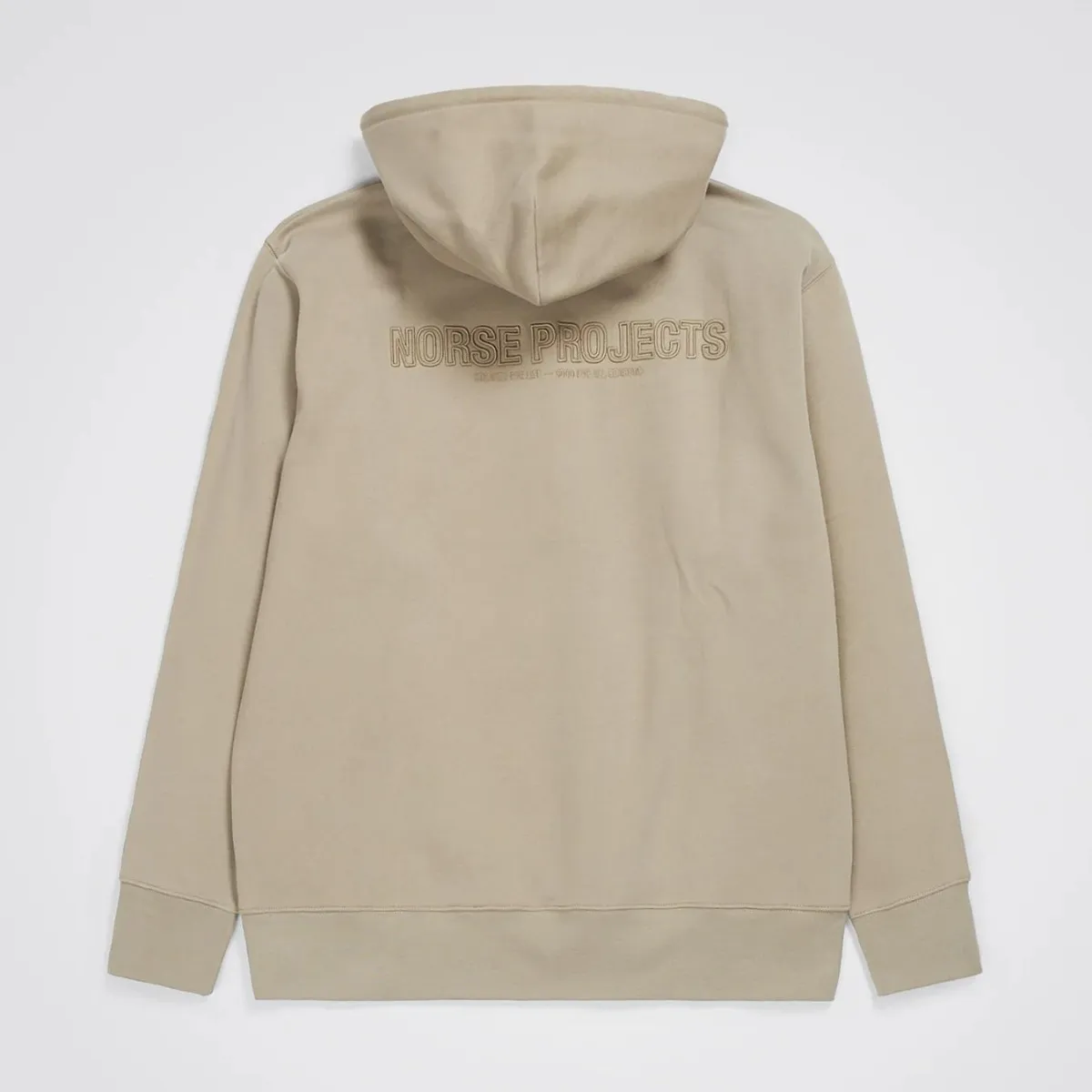 Norse Projects   Arne Relaxed Fleece N Logo Hoodie Sand