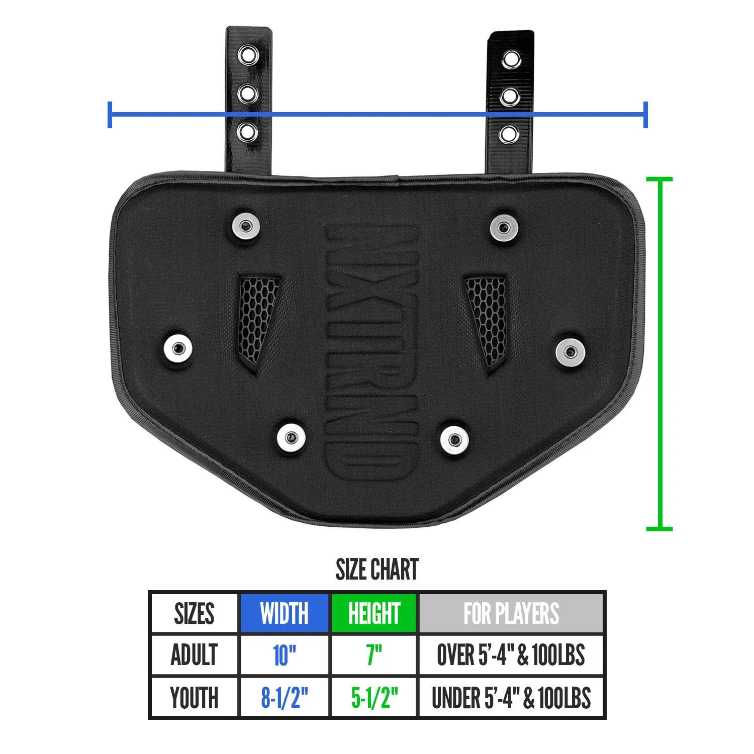 NXTRND B-PLATE Football Back Plate Chrome Blue