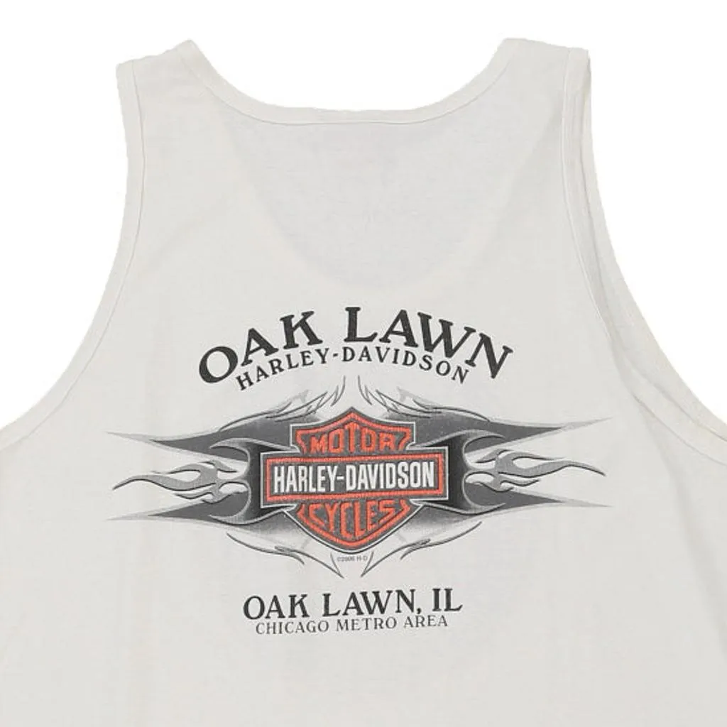 Oak Lawn IL Harley Davidson Graphic Vest - XL White Cotton