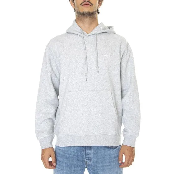 Obey Mens Established Works Bold Hooded Fleece Ash Grey Sweatshirt