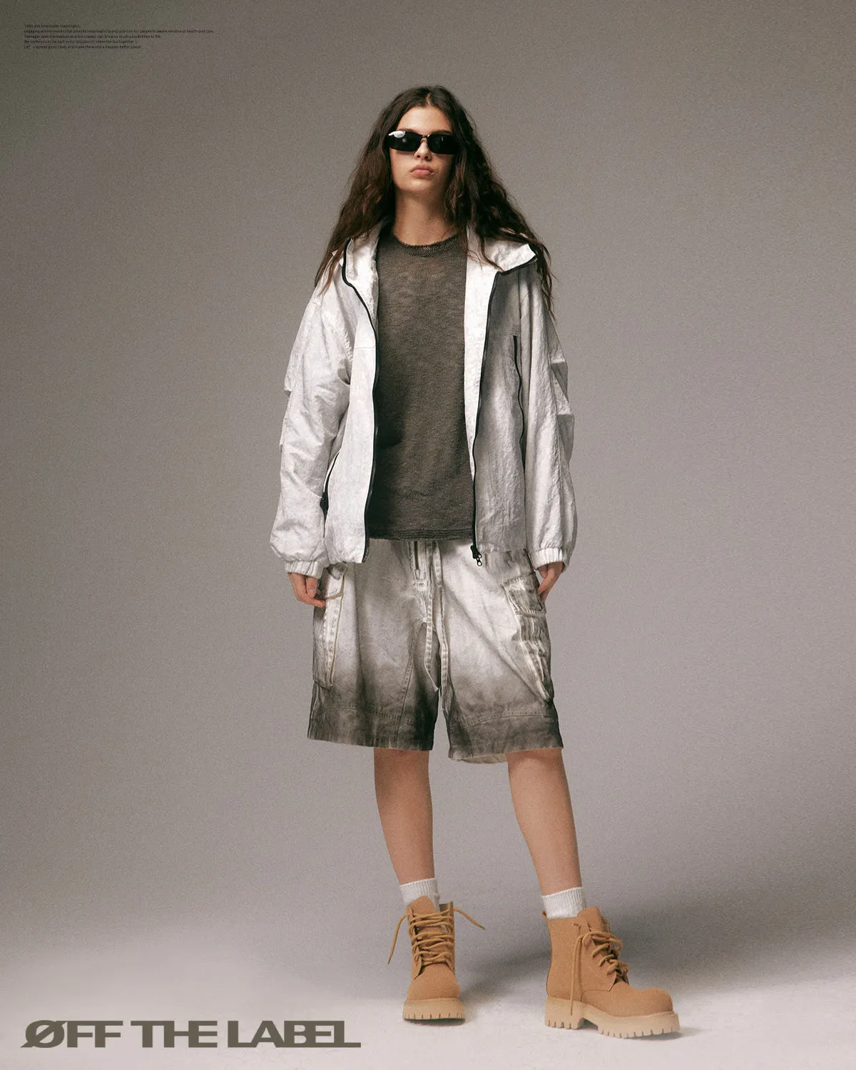 OFF THE LABEL Phantom Gradient Hooded Jacket Off White