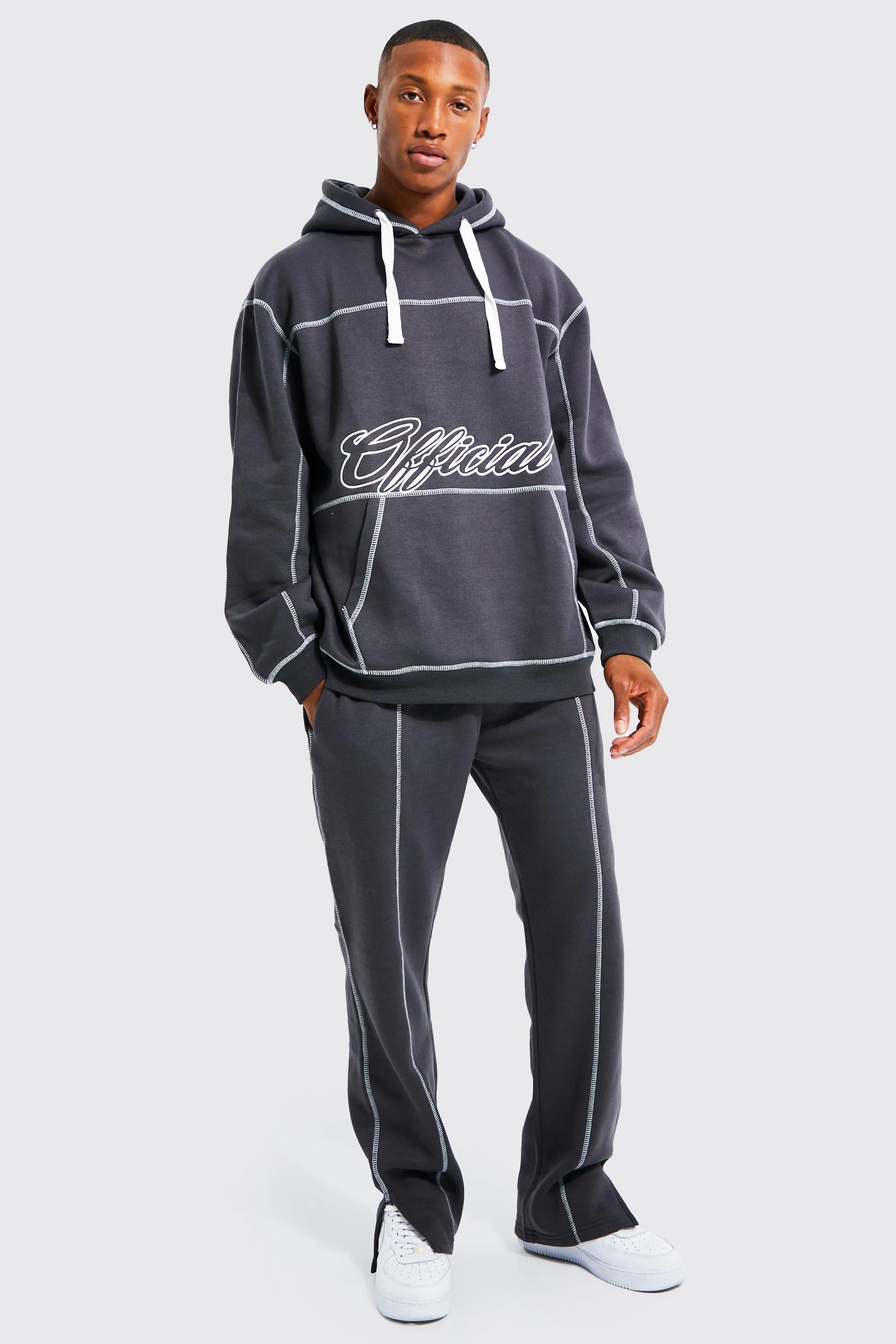 Official Oversized Contrast Hooded Tracksuit