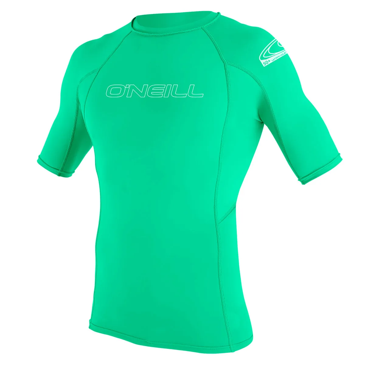 O'Neill Youth Basic Skins 50+ Short Sleeve Rash Vest - Aqua
