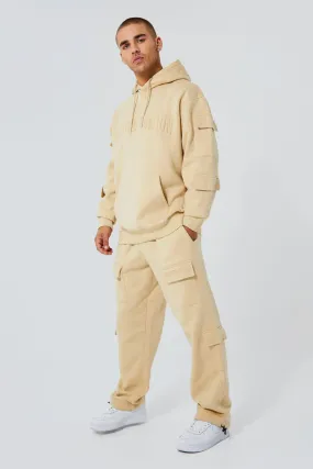 Oversized Limited Embossed Hooded Tracksuit