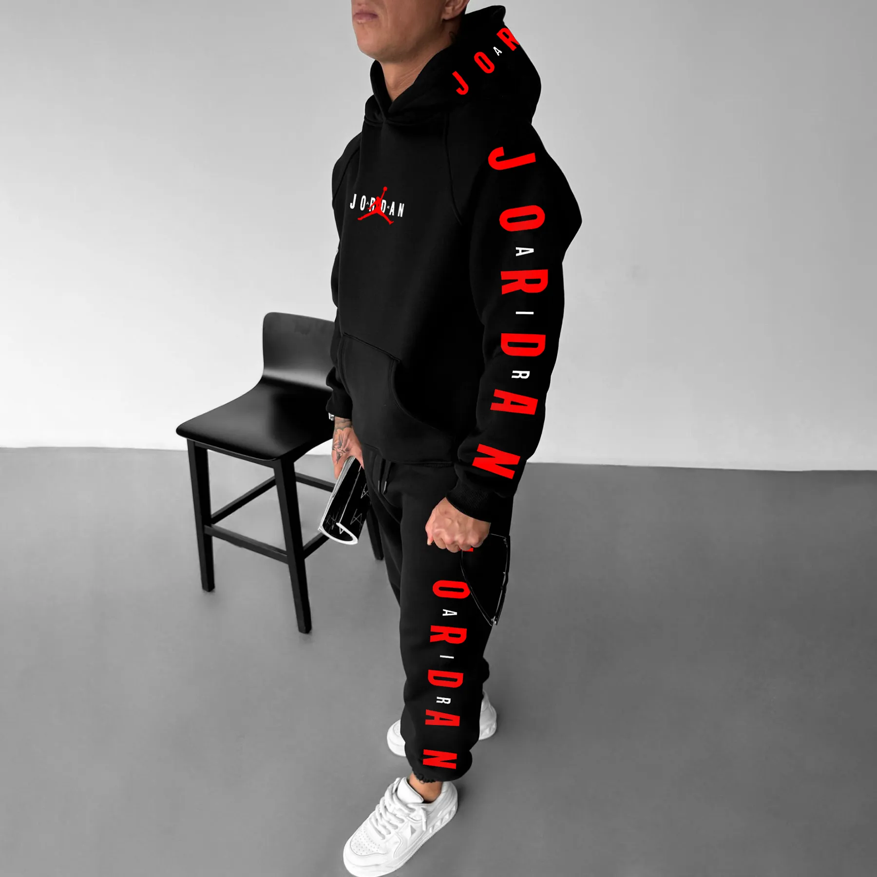 Oversized Street Style Basketball Print Hoodie 