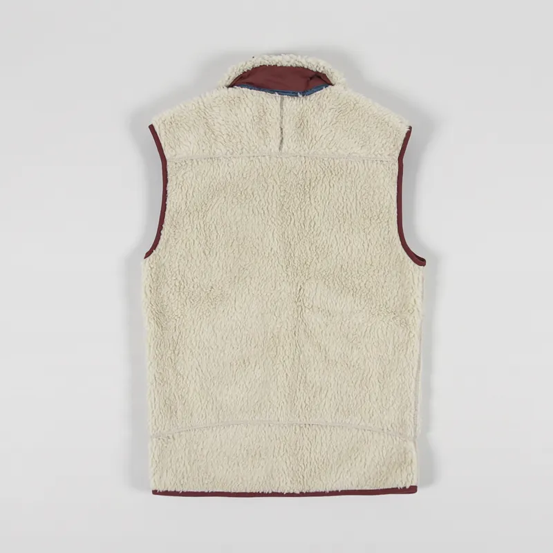 Patagonia Classic Retro-X Fleece Vest Dark Natural Sequoia Red