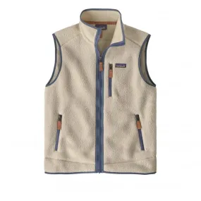 Patagonia Retro Pile Fleece Vest (Dark Natural w/Utility Blue)