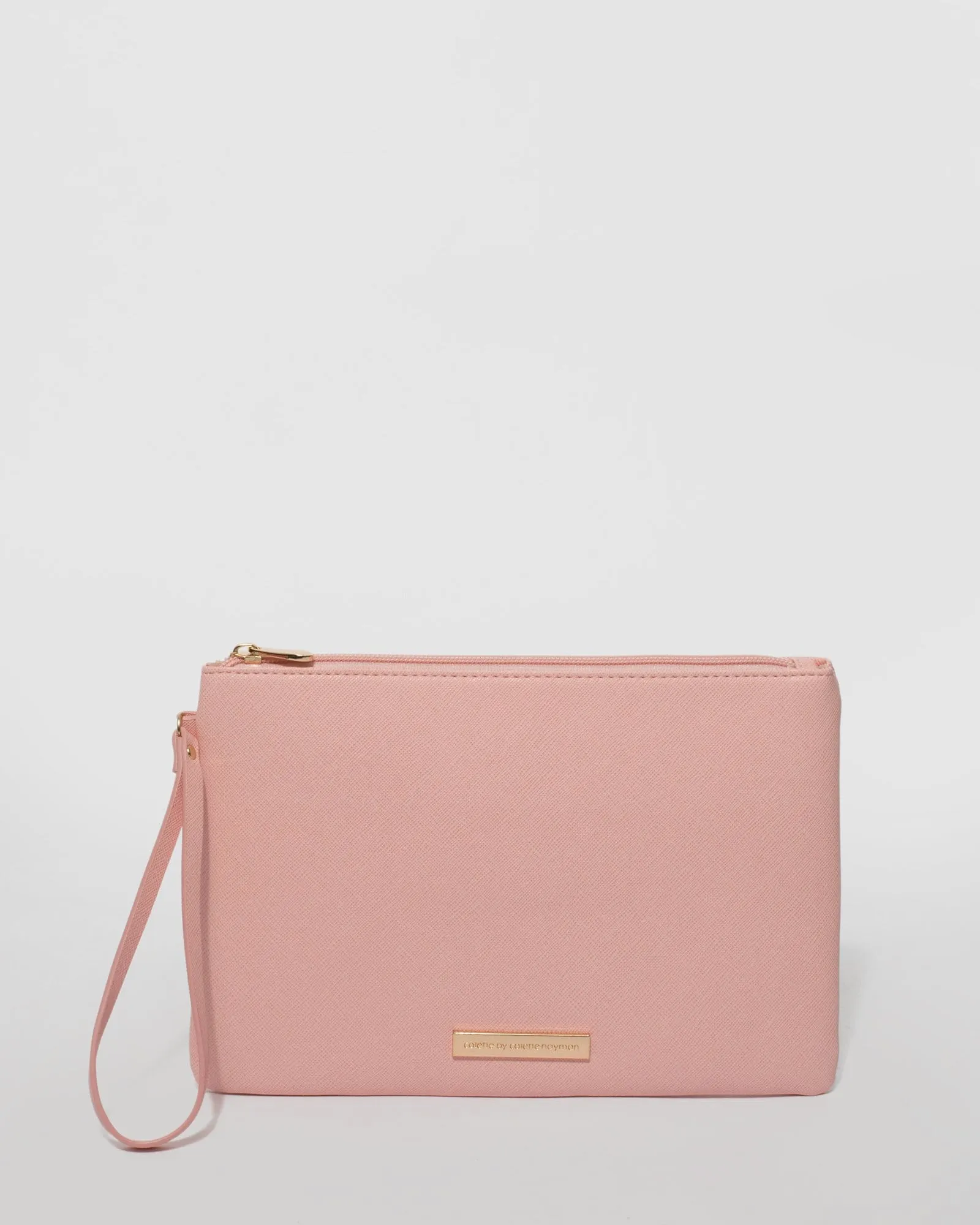Peach Tasha Wristlet Clutch Bag