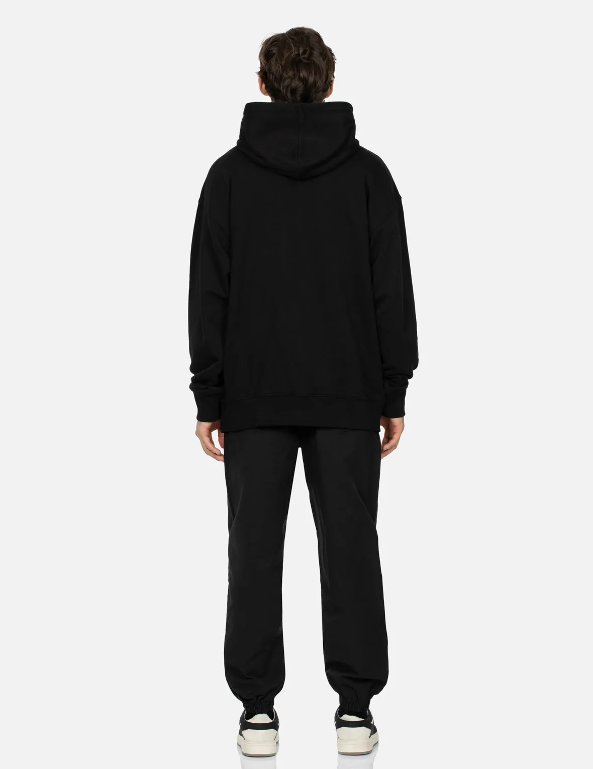 Peeping Godhead Pattern Seagull Print Loose Fit Hoodie