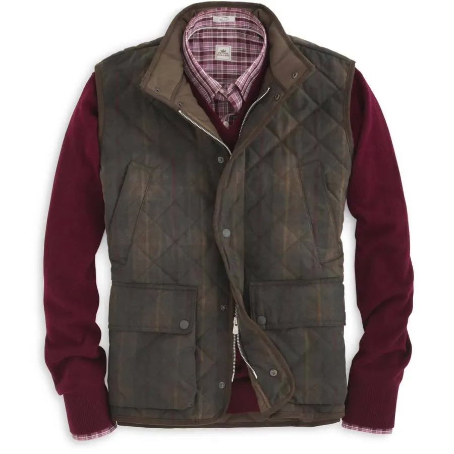 Peter Millar Enfield Quilted Waxed Cotton Vest