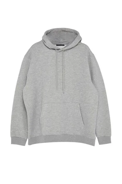 Plus Size Regular/Normal Cut Hooded Fleece Inside/Warm Sweatshirt