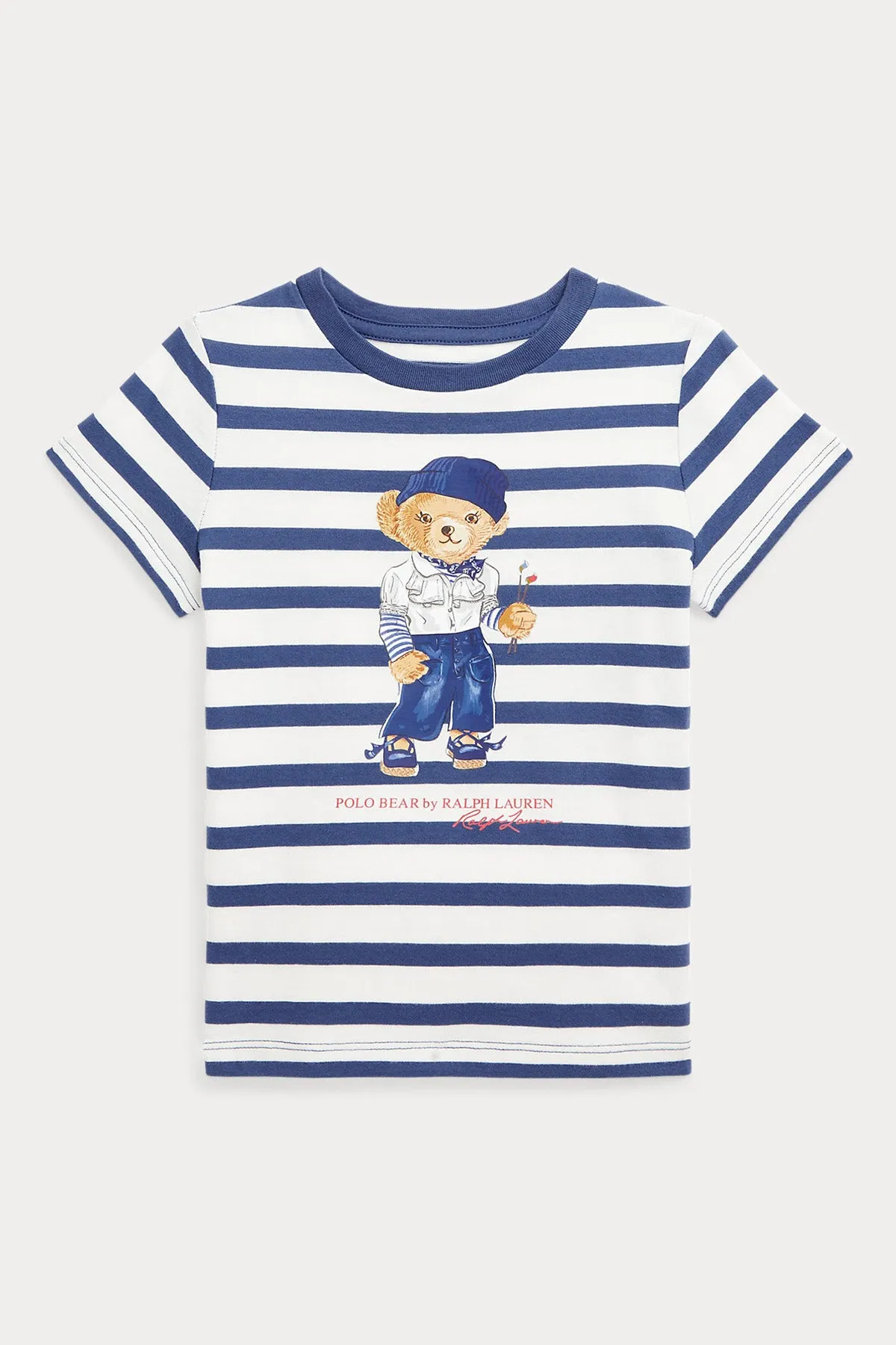 Polo Ralph Lauren Kids 2-4 Ya Kz ocuk izgili Polo Bear T-shirt