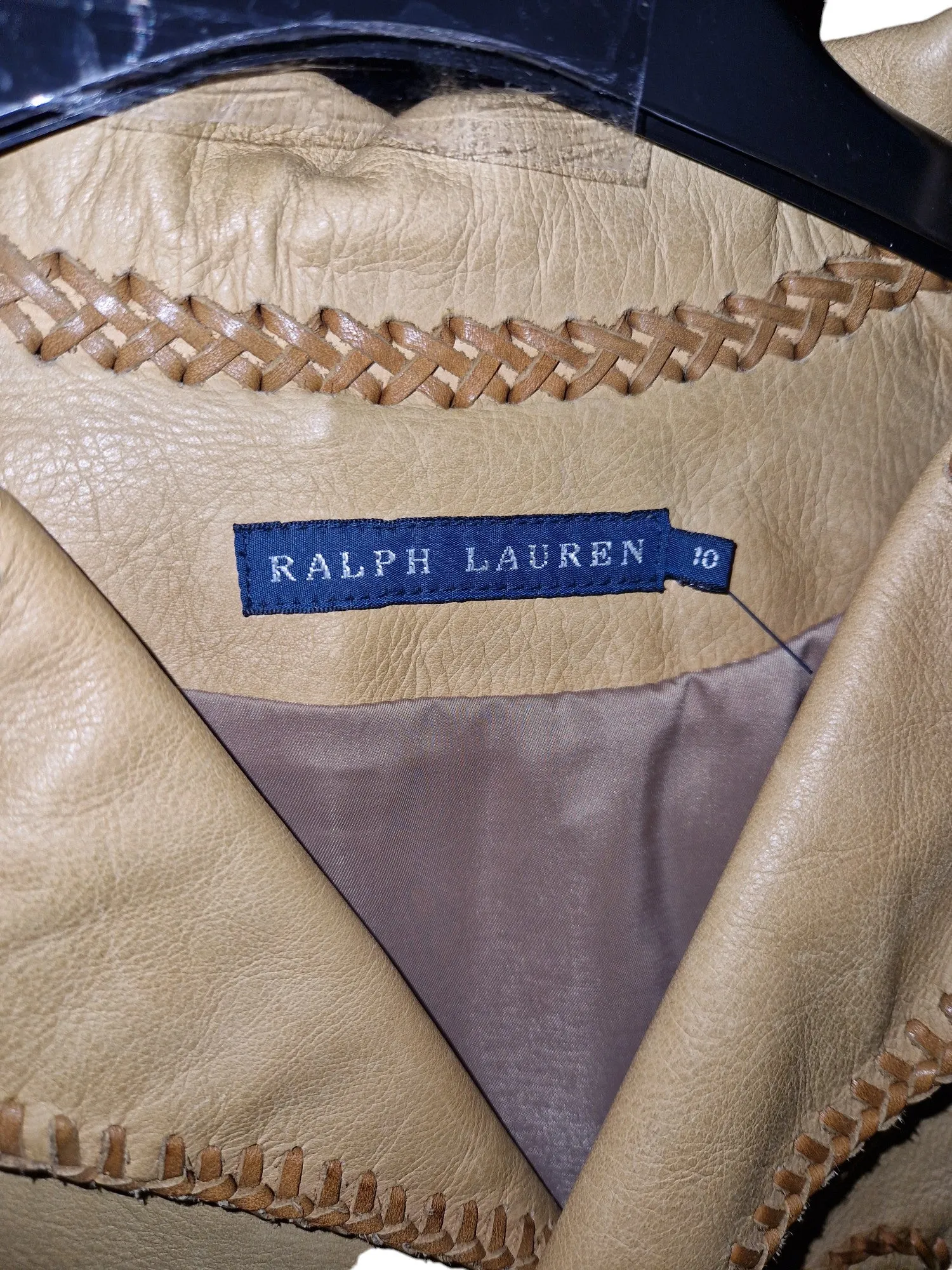 Polo Ralph Lauren Leather Western Jacket - Size UK 8/10