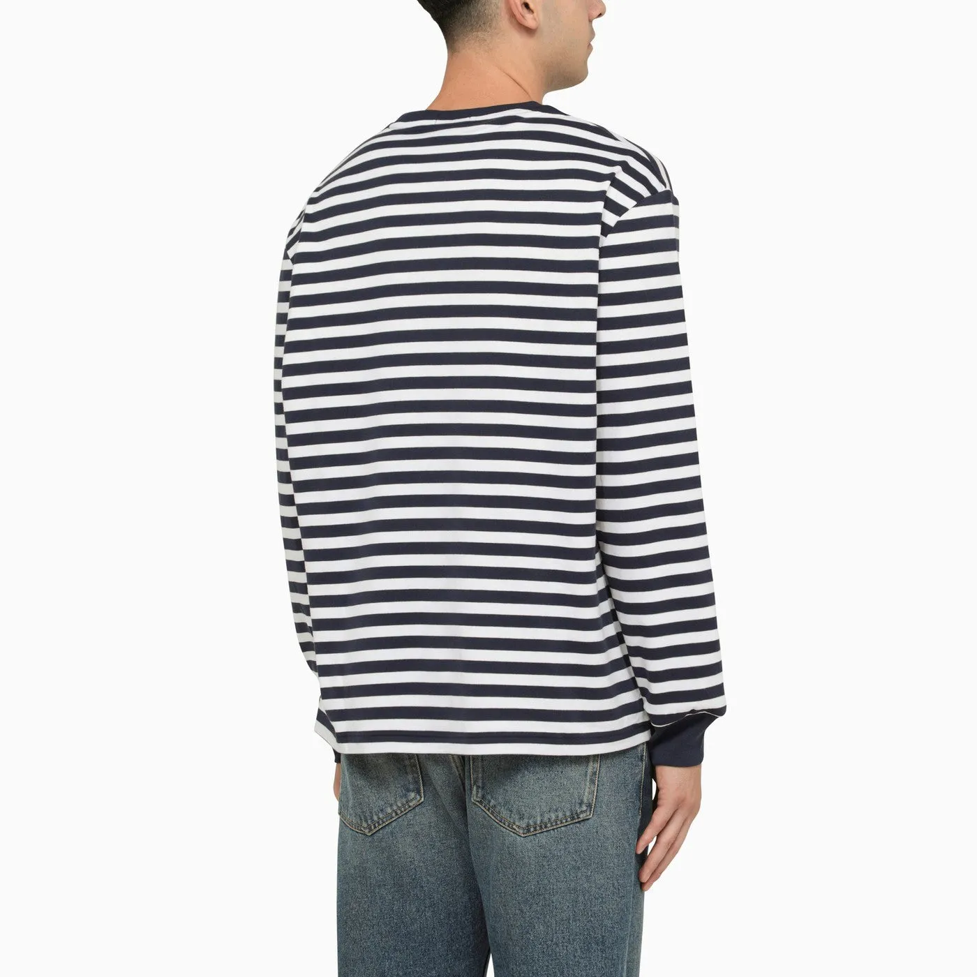 Polo Ralph Lauren    Polo Ralph Lauren White/Navy Striped Crew Neck T Shirt