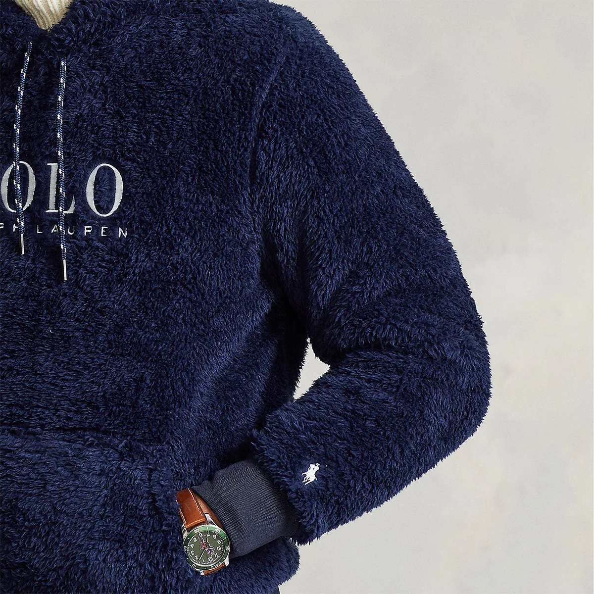 Polo Ralph Lauren - Sherpa Fleece Hoodie in Navy