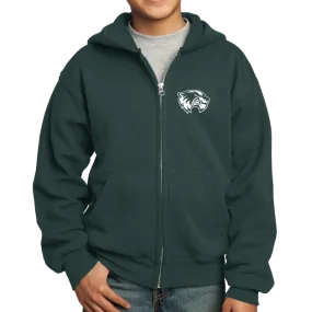 Port & Company Youth Core Fleece Full-Zip Hooded Sweatshirt- Mascot Head