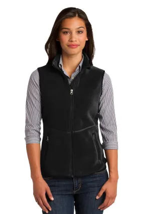 Port Authority Ladies R-Tek Pro Fleece Full-Zip Vest L228 Black/ Black