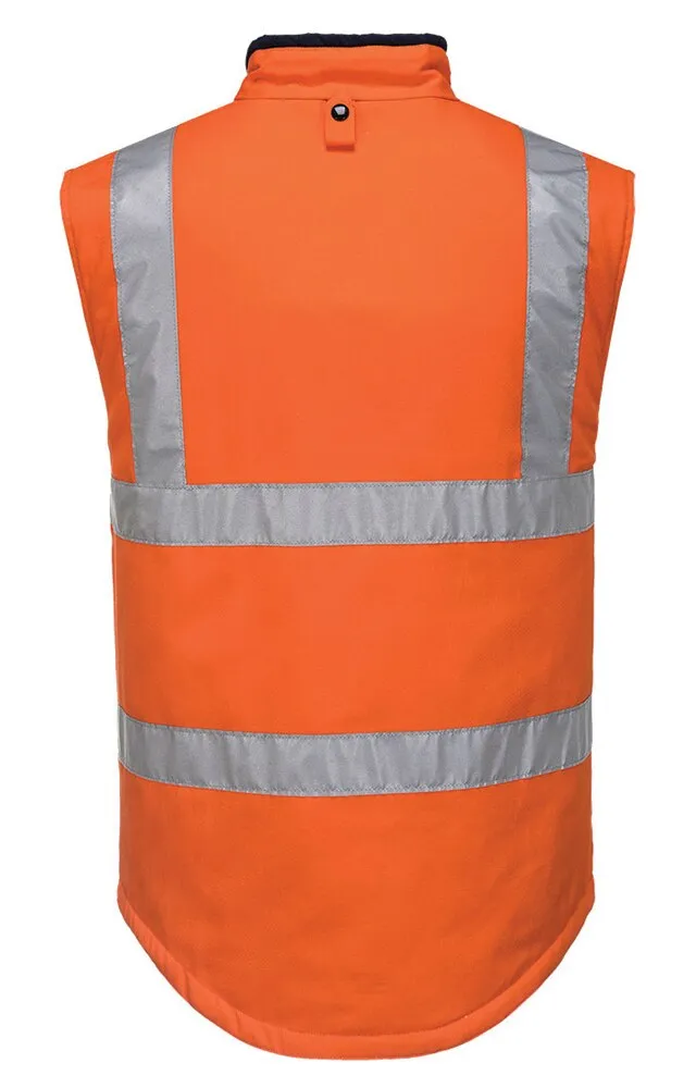 PRIME MOVER MV278 - Cotton Hi-Vis - Reversible Vest - Orange - XS