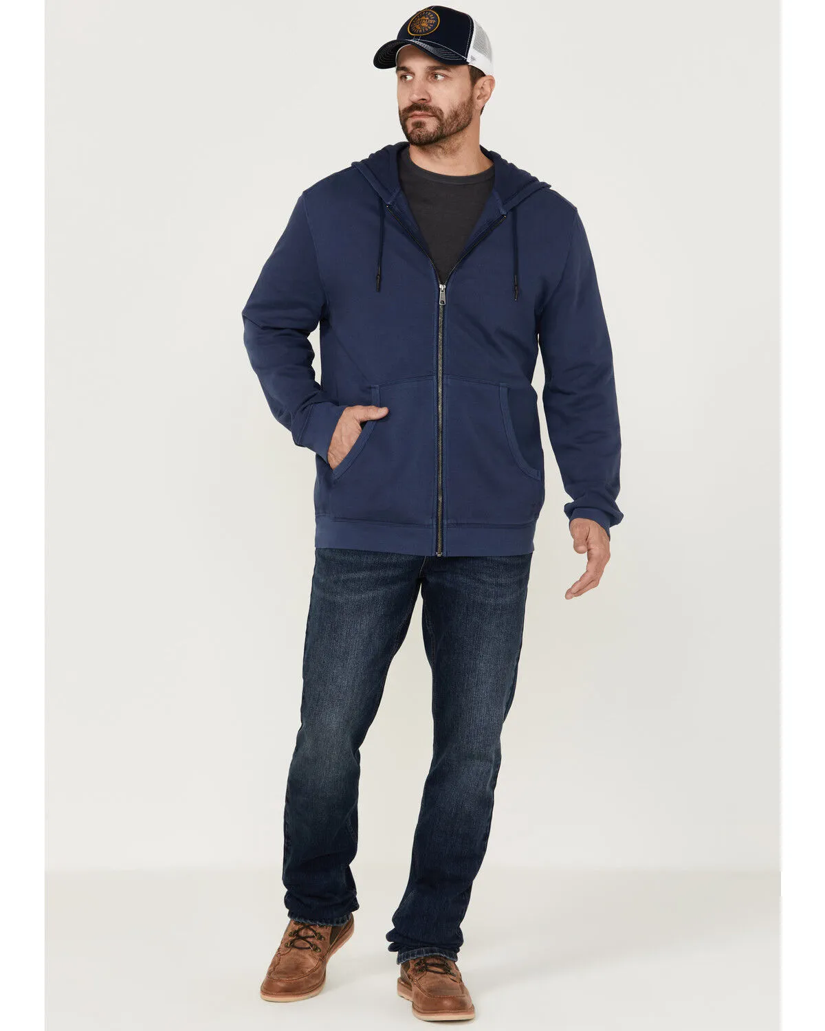 Product Name:  Brothers and Sons Men's Weathered French Terry Zip-Front Hooded Jacket