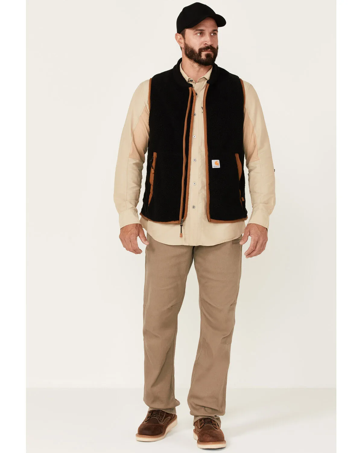 Product Name:  Carhartt Men's Black Relaxed Fit Zip-Front Fleece Vest