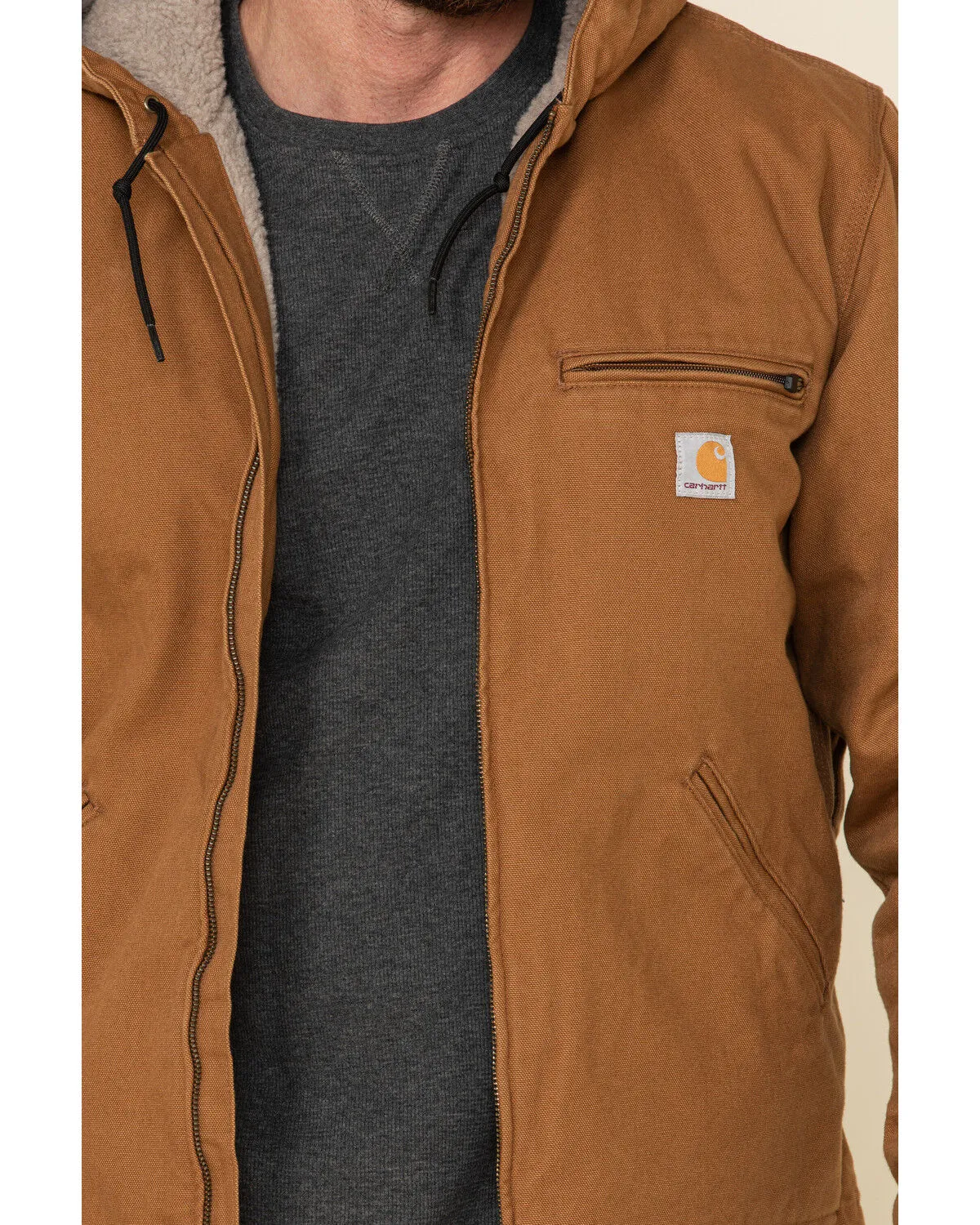 Product Name:  Carhartt Men's Washed Duck Sherpa Lined Hooded Work Jacket