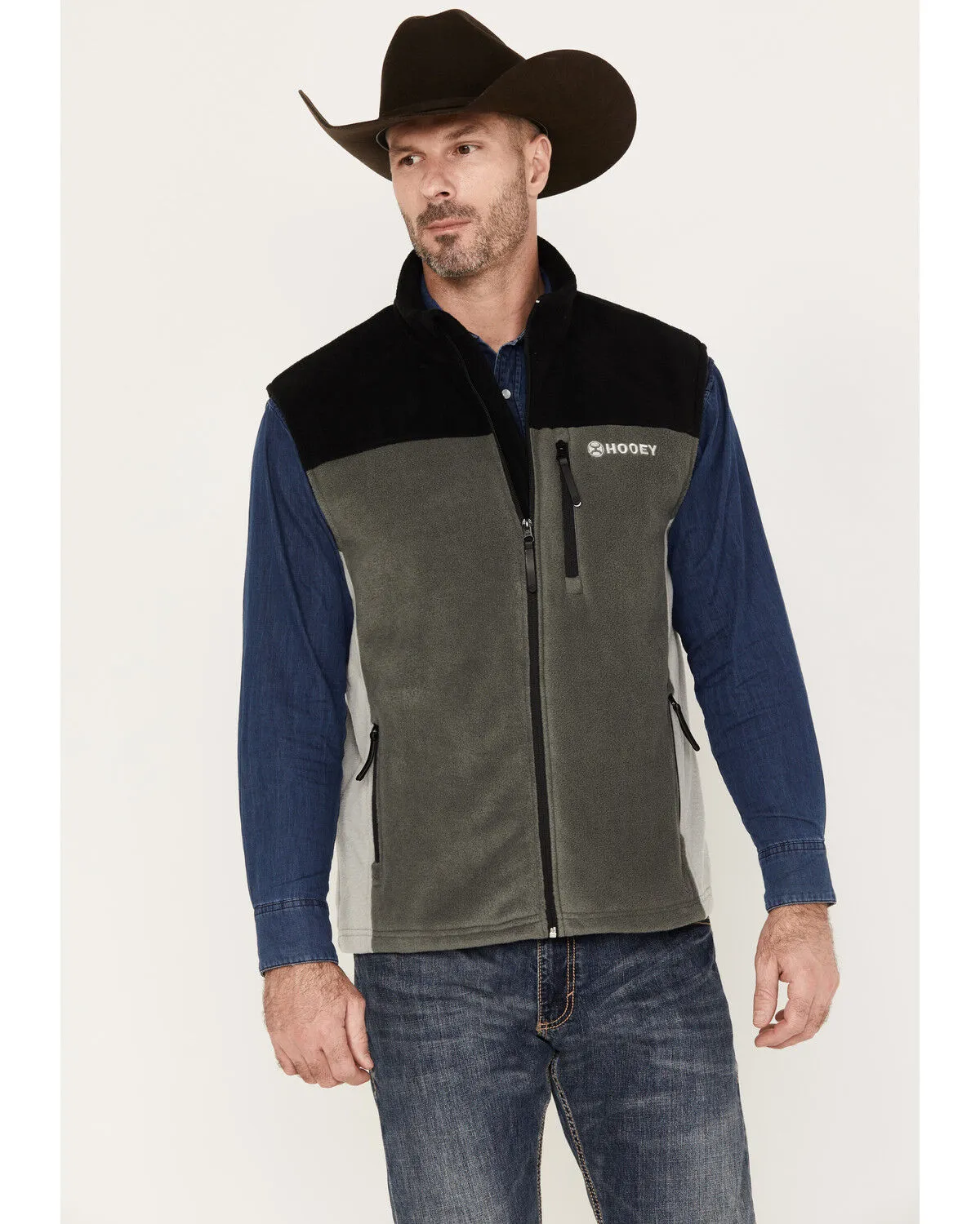 Product Name:  Hooey Men's Color Block Fleece Vest