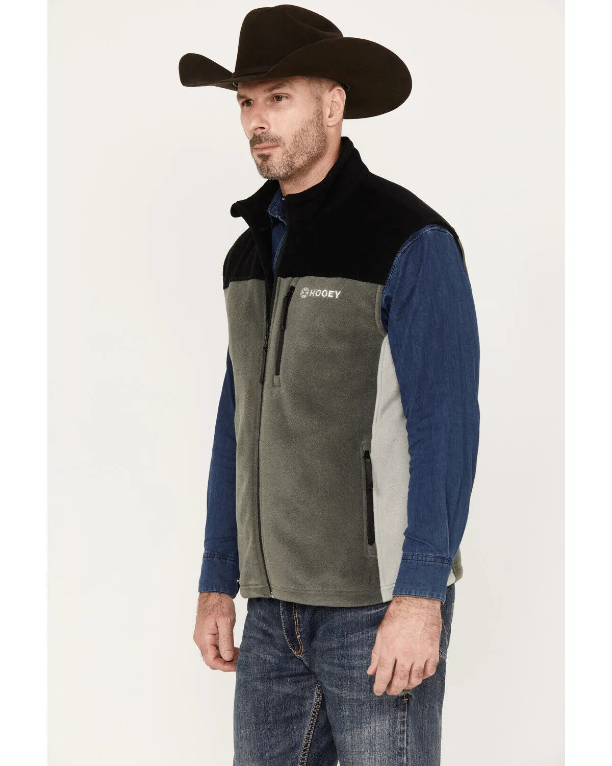 Product Name:  Hooey Men's Color Block Fleece Vest