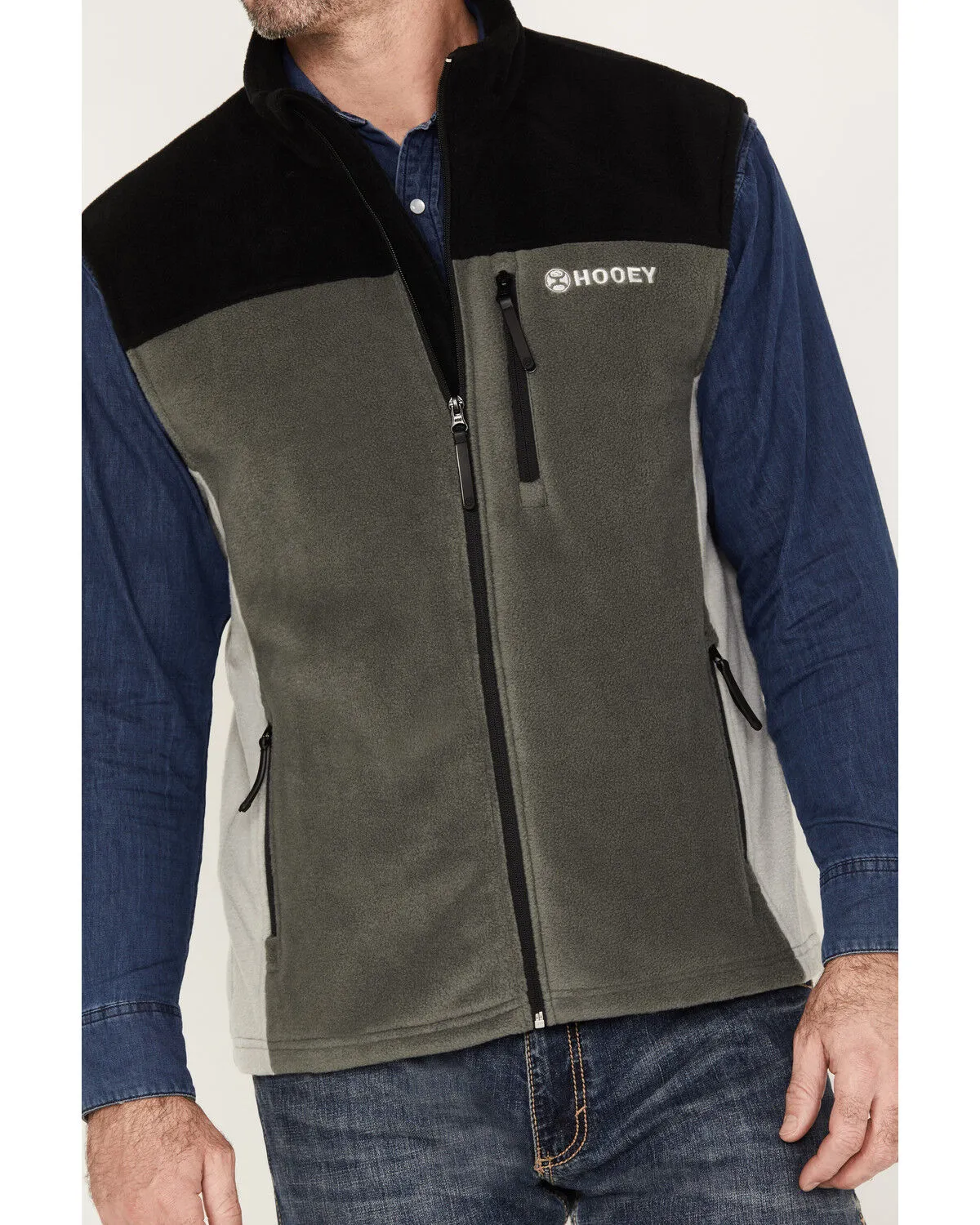 Product Name:  Hooey Men's Color Block Fleece Vest