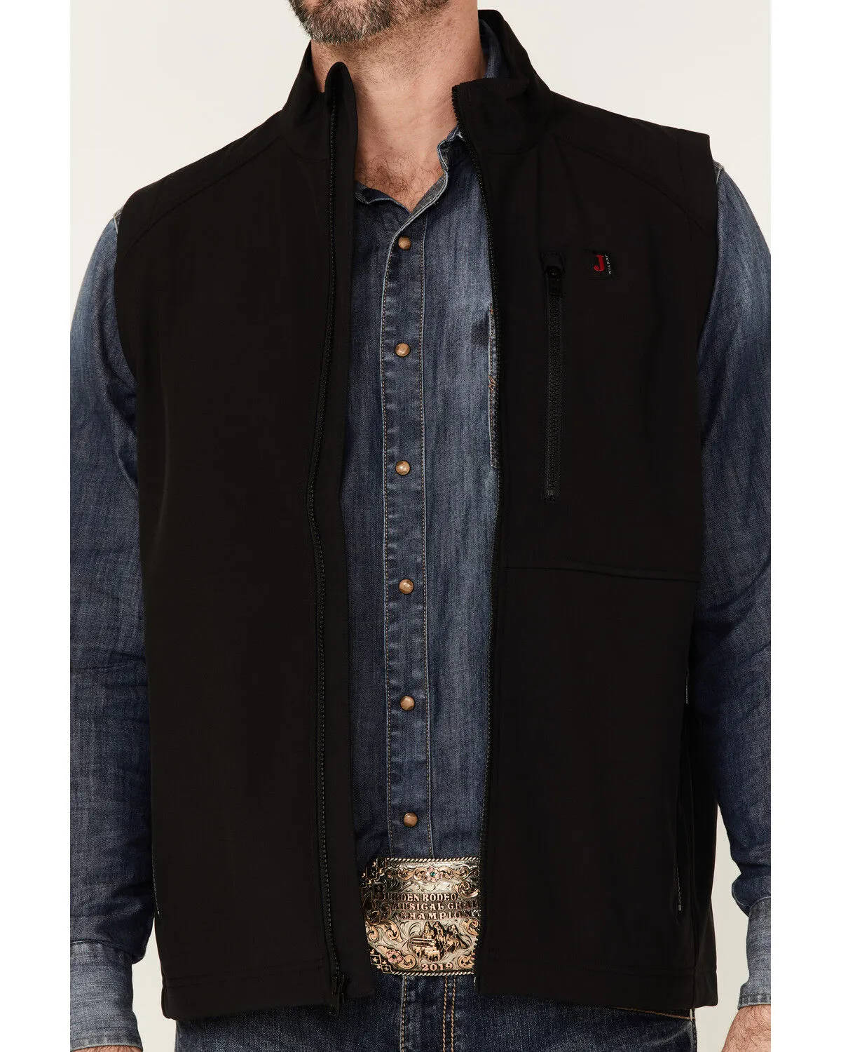 Product Name:  Justin Men's Solid Austin Zip-Front Fleece Vest