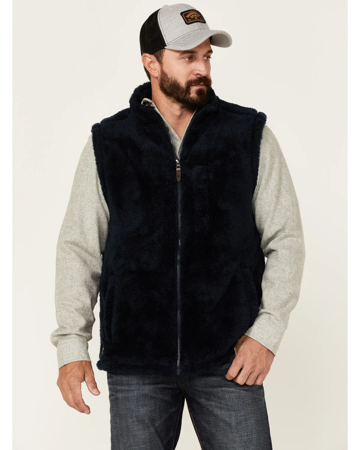 Product Name:  Moonshine Spirit Men's Kern Valley Faux Fur Zip-Front Fleece Vest