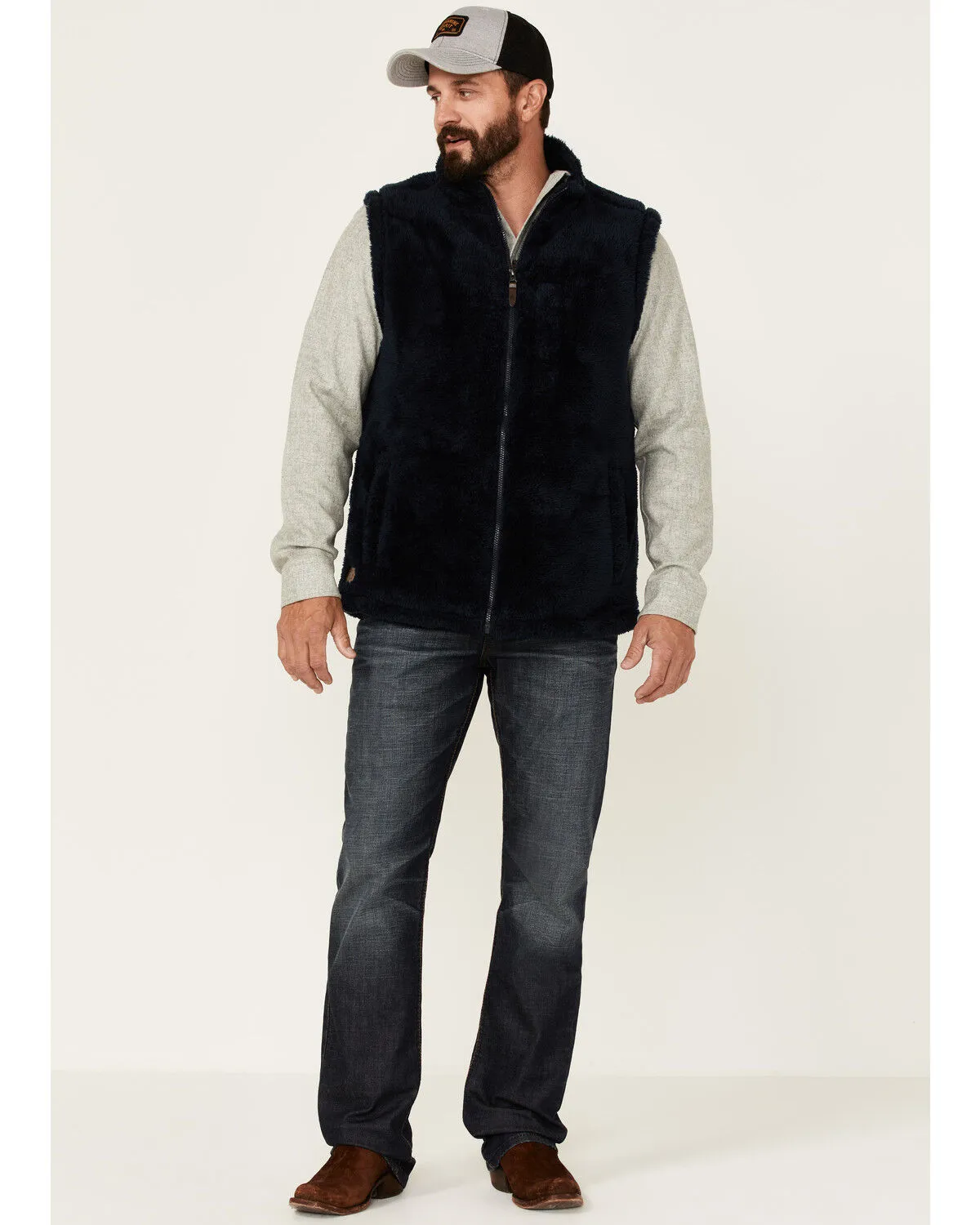 Product Name:  Moonshine Spirit Men's Kern Valley Faux Fur Zip-Front Fleece Vest