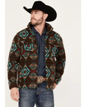 Product Name:  Powder River Outfitters by Panhandle Men's Wool Multicolor Zip Snap Jacket