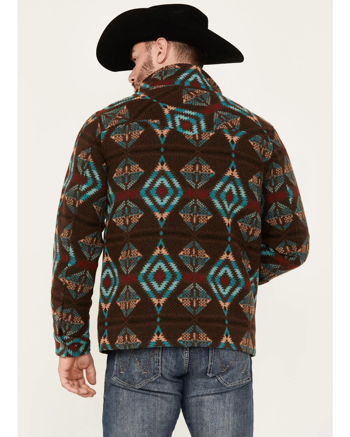 Product Name:  Powder River Outfitters by Panhandle Men's Wool Multicolor Zip Snap Jacket