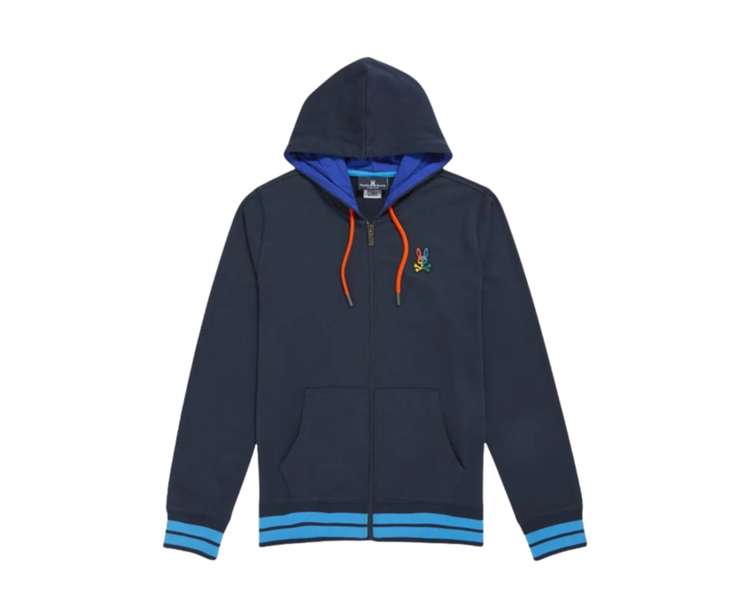 Psycho Bunny Warwick Color-Block Logo Zip-Up Men's Hoodie