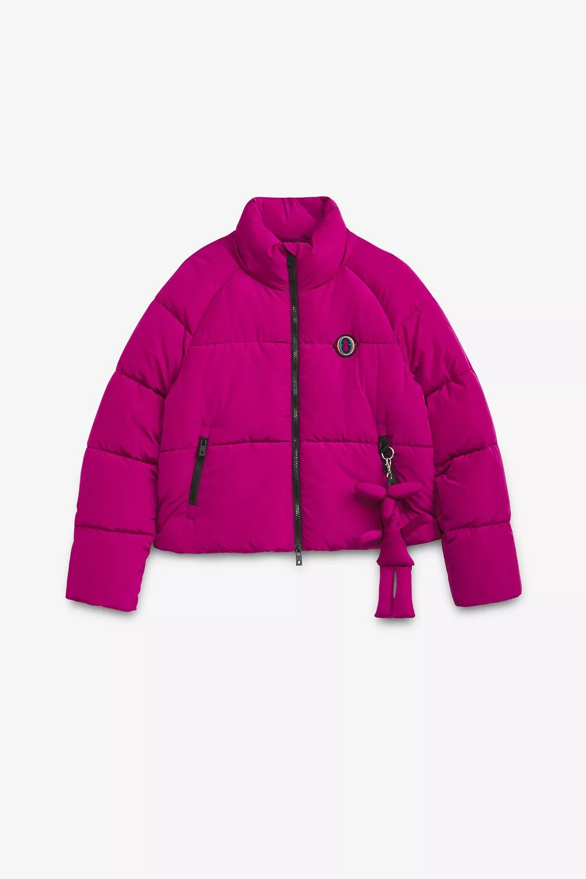 Puffer jacket with stitching